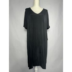 Anthropologie Dolan Left Coast Plunge Tunic Mini Dress in Black Size Large $158